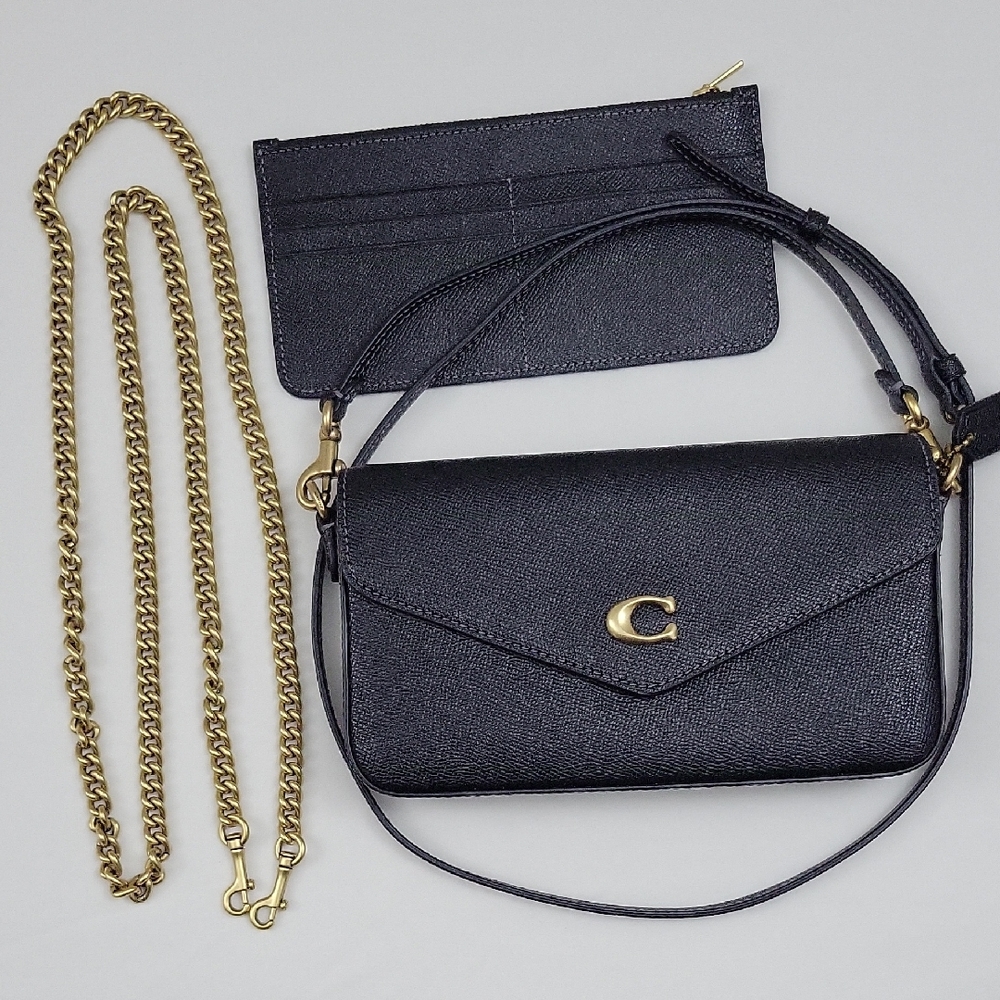 Coach Black Crossbody Bag with Flap Closure